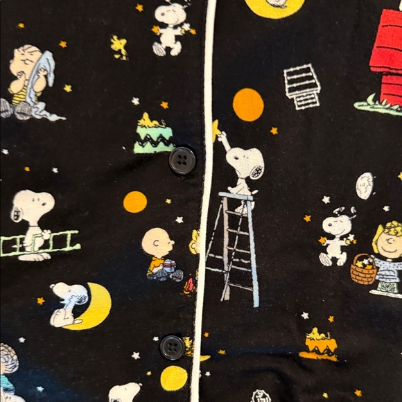 Peanuts Black and White Space Pajama Set Ultra Soft - Picture 5 of 13
